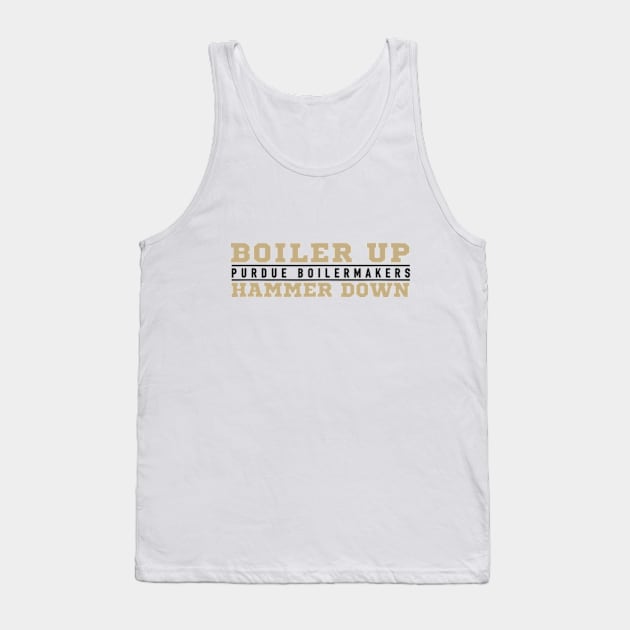 Purdue University Boilermakers Between The Lines Tank Top by YASSIN DESIGNER